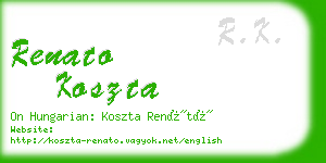 renato koszta business card